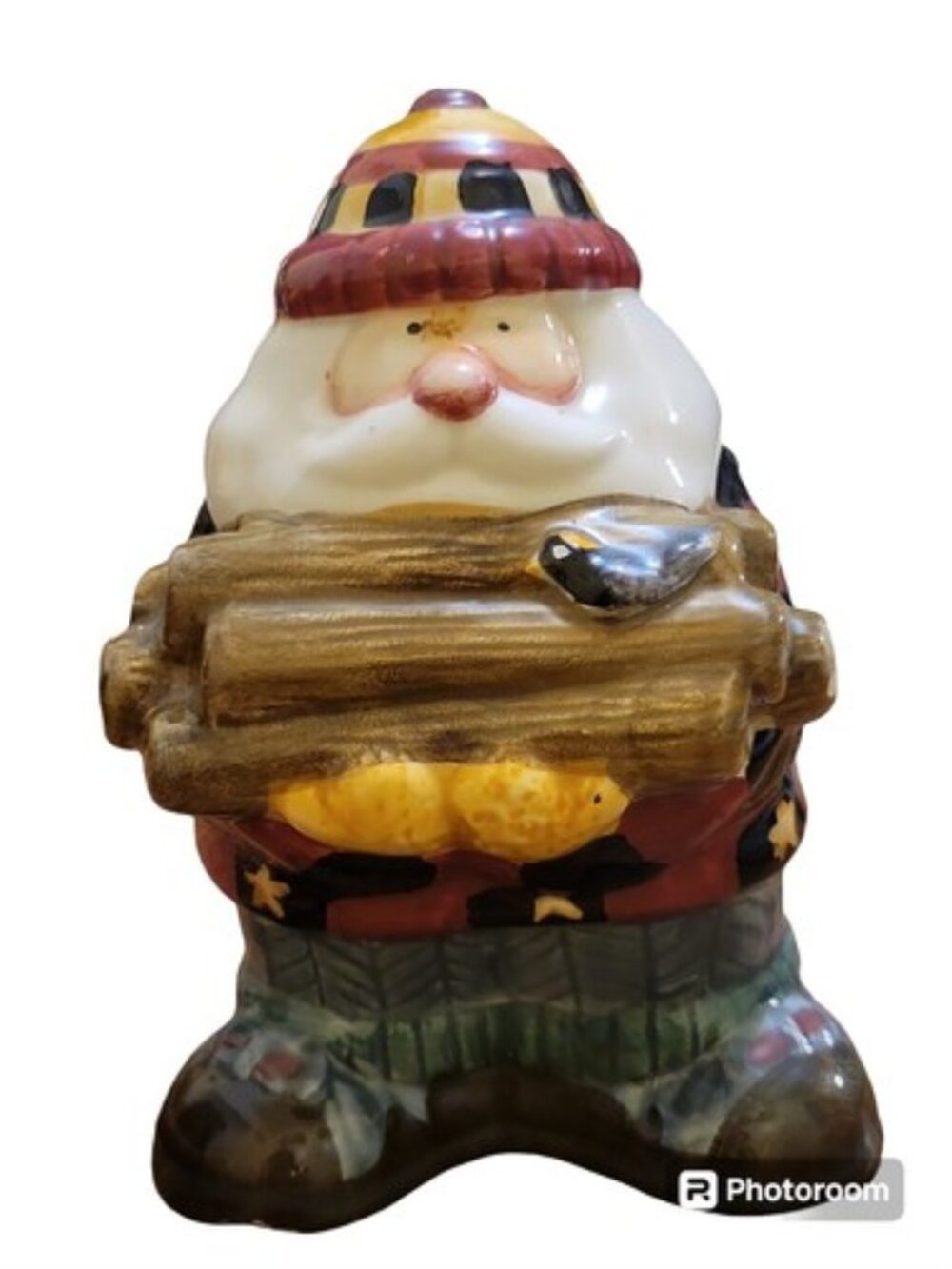 Vintage Sakura Santa Salt Shaker Debbie Mumm Christmas Holiday Kitchen Decor